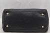 Authentic MIU MIU Vintage Leather Hand Tote Bag Black 8997I