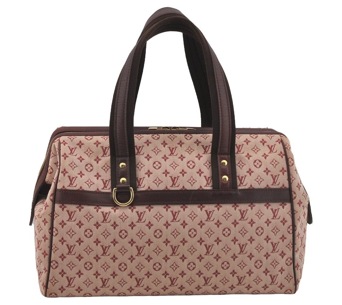 Authentic Louis Vuitton Monogram Mini Josephine GM Hand Bag Pink M92213 LV 8998I
