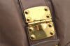 Authentic MIU MIU Matelasse Leather 2Way Shoulder Tote Bag Brown 8999I