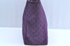 Authentic GUCCI Vintage Shoulder Tote Bag GG Nylon Leather 282439 Purple 9000G