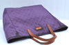 Authentic GUCCI Vintage Shoulder Tote Bag GG Nylon Leather 282439 Purple 9000G