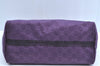 Authentic GUCCI Vintage Shoulder Tote Bag GG Nylon Leather 282439 Purple 9000G