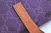 Authentic GUCCI Vintage Shoulder Tote Bag GG Nylon Leather 282439 Purple 9000G