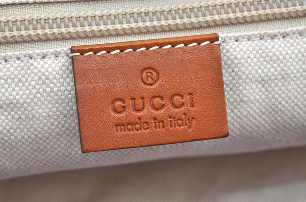 Authentic GUCCI Vintage Shoulder Tote Bag GG Nylon Leather 282439 Purple 9000G