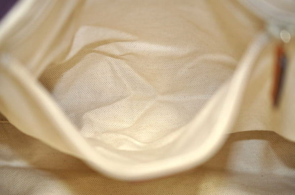 Authentic GUCCI Vintage Shoulder Tote Bag GG Nylon Leather 282439 Purple 9000G