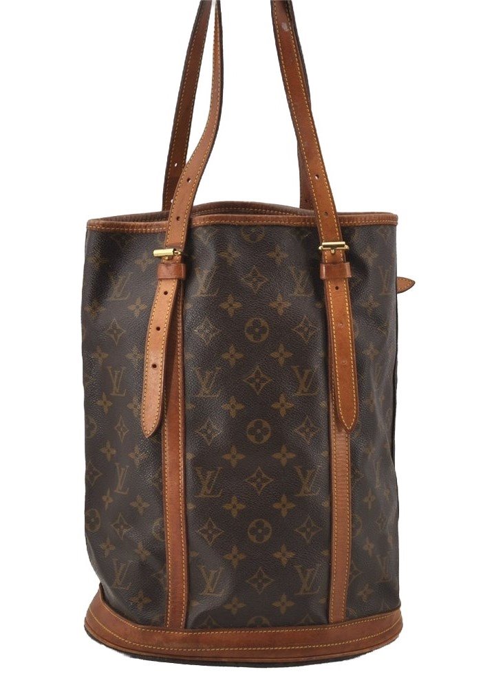 Authentic Louis Vuitton Monogram Bucket GM Shoulder Tote Bag M42236 Junk 9001I