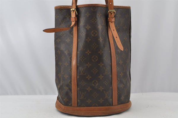 Authentic Louis Vuitton Monogram Bucket GM Shoulder Tote Bag M42236 Junk 9001I