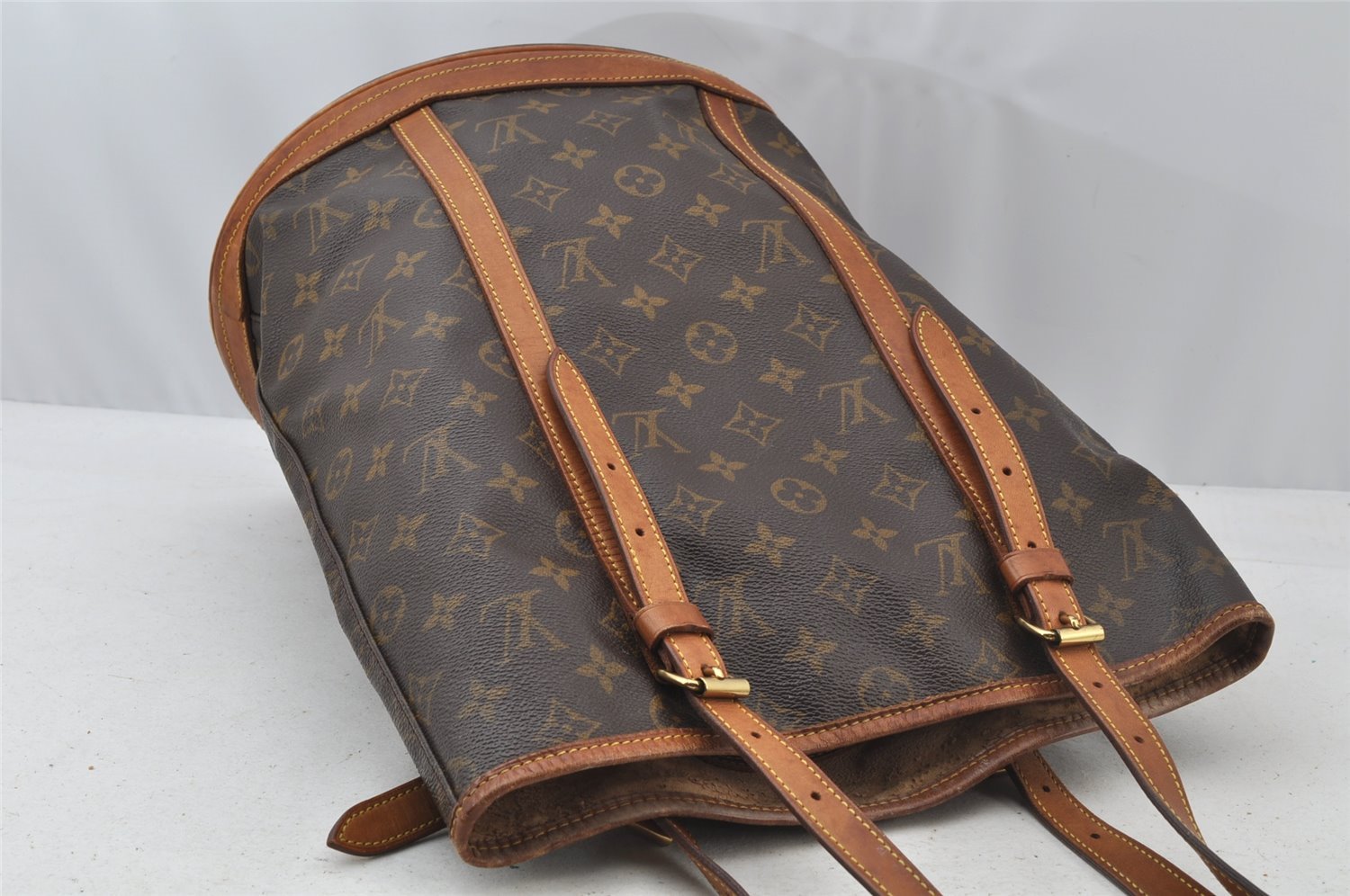 Authentic Louis Vuitton Monogram Bucket GM Shoulder Tote Bag M42236 Junk 9001I