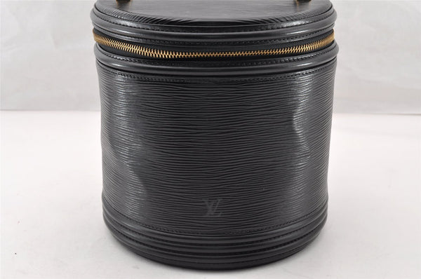 Authentic Louis Vuitton Epi Cannes Cosmetic Hand Bag Purse Black M48032 LV 9002I