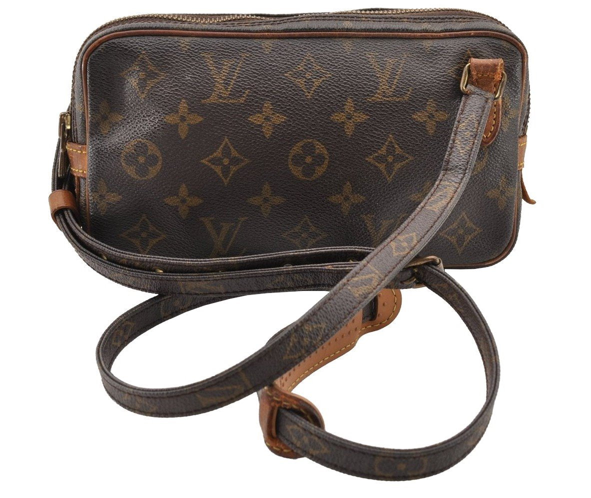 Auth Louis Vuitton Monogram Marly Bandouliere Shoulder Cross Bag M51828 LV 9004I