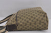 Authentic GUCCI Sherry Line Shoulder Bag GG Canvas Leather 189751 Khaki 9005J