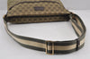 Authentic GUCCI Sherry Line Shoulder Bag GG Canvas Leather 189751 Khaki 9005J