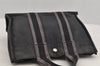 Authentic HERMES Fourre Tout PM Vintage Hand Tote Bag Canvas Black 9008I