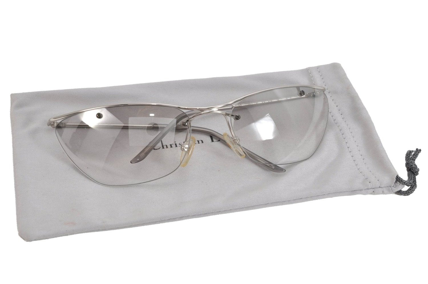 Authentic Christian Dior Vintage Sunglasses YB7NN Titanium Silver Clear CD 9011J