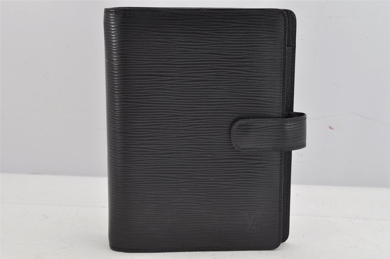 Authentic Louis Vuitton Epi Agenda MM Notebook Cover Black R20202 LV 9012J