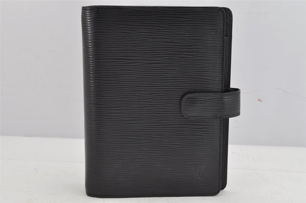 Authentic Louis Vuitton Epi Agenda MM Notebook Cover Black R20202 LV 9012J