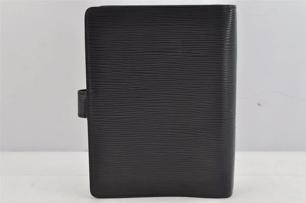 Authentic Louis Vuitton Epi Agenda MM Notebook Cover Black R20202 LV 9012J