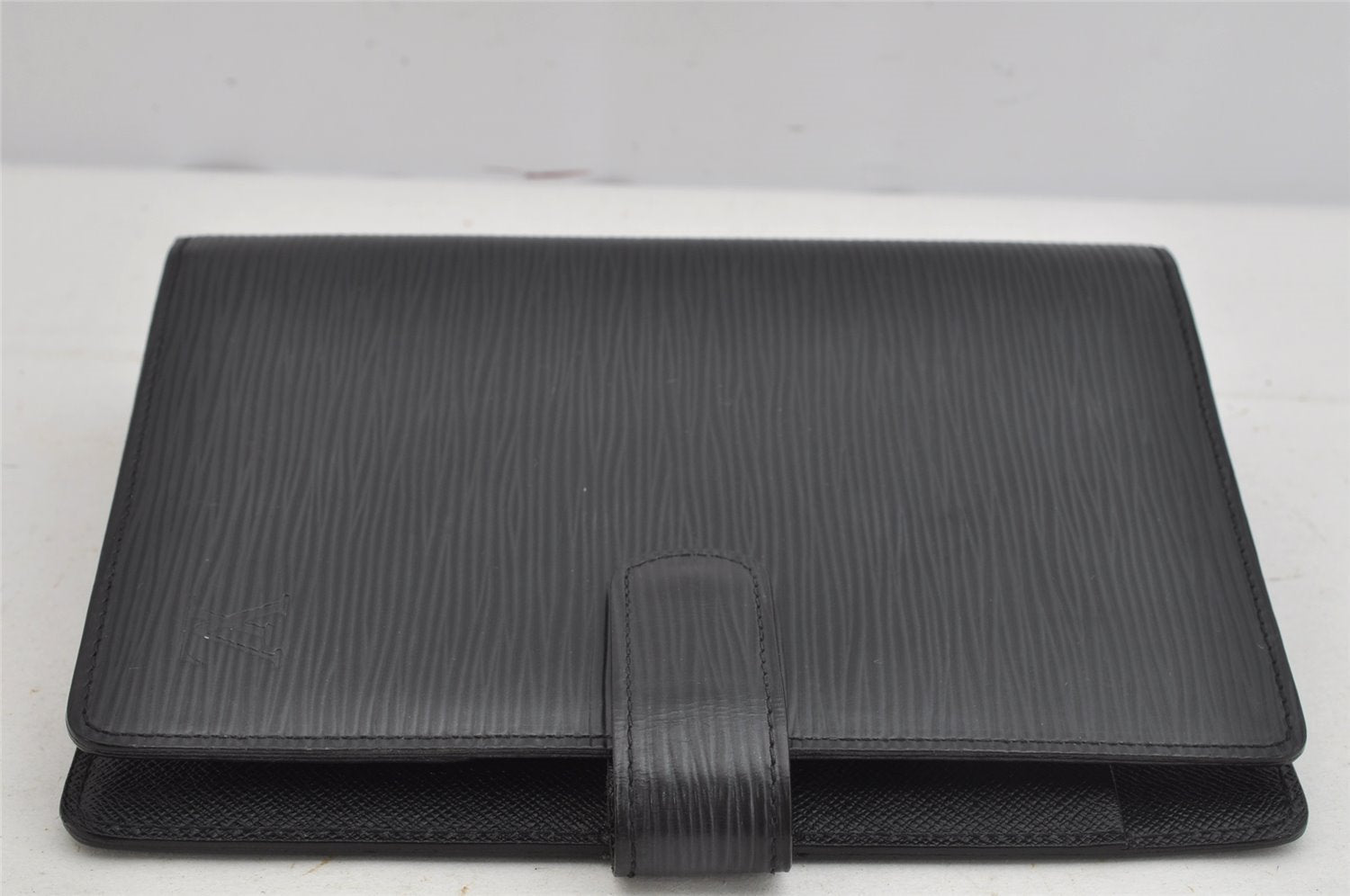 Authentic Louis Vuitton Epi Agenda MM Notebook Cover Black R20202 LV 9012J