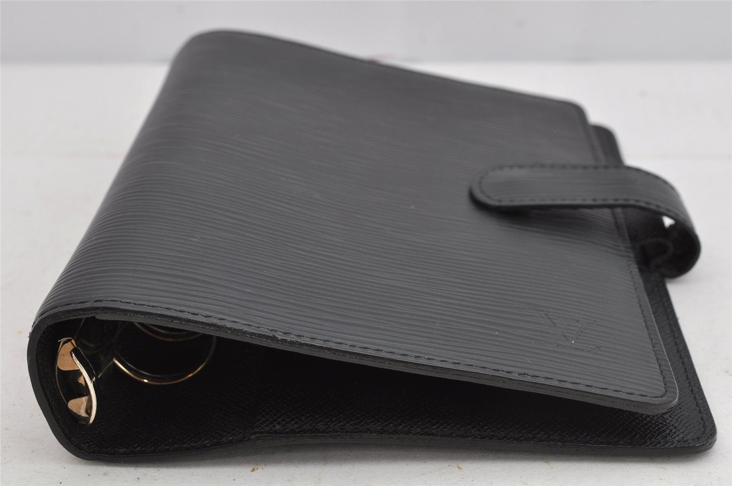 Authentic Louis Vuitton Epi Agenda MM Notebook Cover Black R20202 LV 9012J