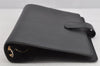Authentic Louis Vuitton Epi Agenda MM Notebook Cover Black R20202 LV 9012J
