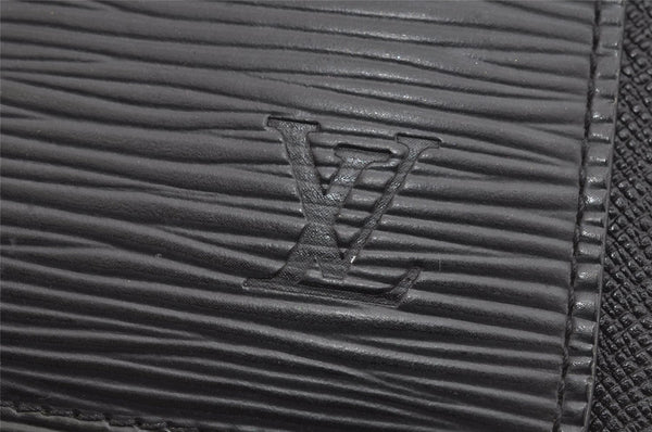 Authentic Louis Vuitton Epi Agenda MM Notebook Cover Black R20202 LV 9012J