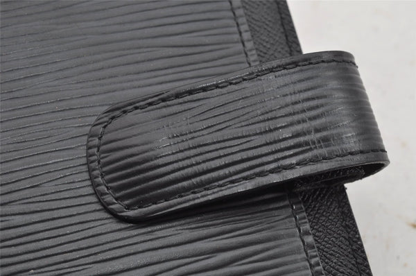 Authentic Louis Vuitton Epi Agenda MM Notebook Cover Black R20202 LV 9012J