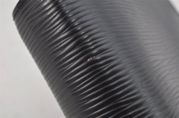 Authentic Louis Vuitton Epi Agenda MM Notebook Cover Black R20202 LV 9012J