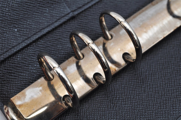 Authentic Louis Vuitton Epi Agenda MM Notebook Cover Black R20202 LV 9012J