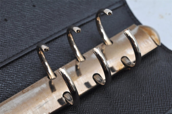 Authentic Louis Vuitton Epi Agenda MM Notebook Cover Black R20202 LV 9012J