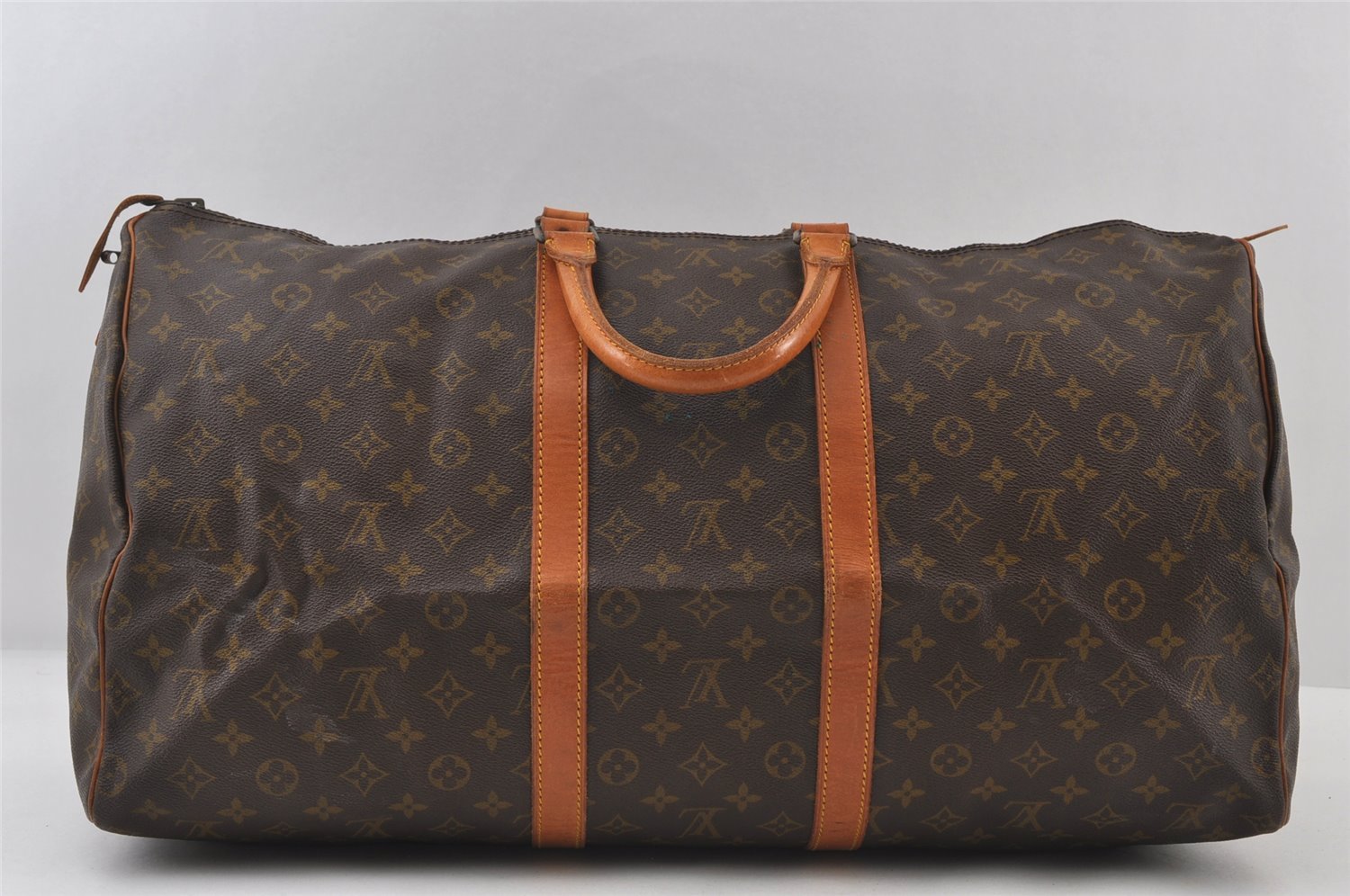 Authentic Louis Vuitton Monogram Keepall 55 Boston Bag Old Model LV Junk 9013I