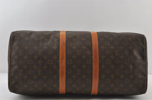 Authentic Louis Vuitton Monogram Keepall 55 Boston Bag Old Model LV Junk 9013I