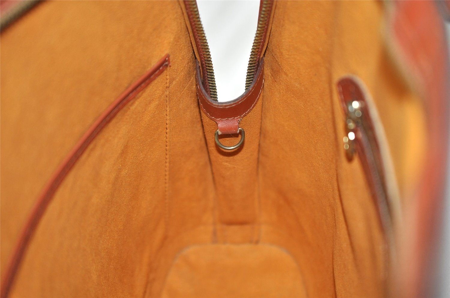 Authentic Louis Vuitton Epi Lussac Shoulder Tote Bag Brown M52283 LV 9014I