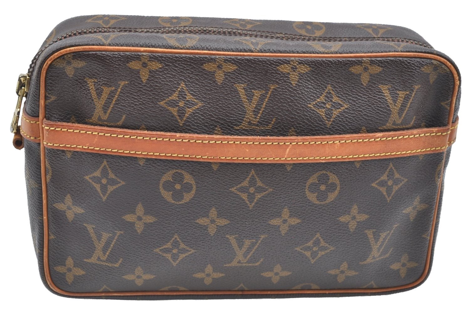 Authentic Louis Vuitton Monogram Compiegne 23 Clutch Hand Bag M51847 LV 9016H