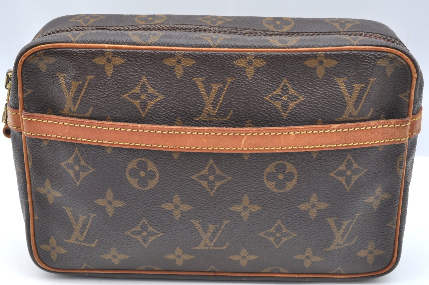 Authentic Louis Vuitton Monogram Compiegne 23 Clutch Hand Bag M51847 LV 9016H