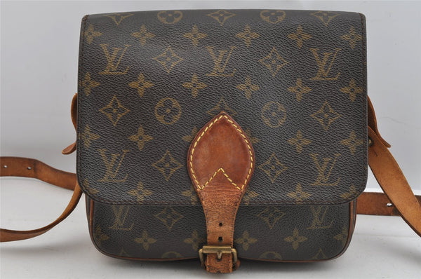 Authentic Louis Vuitton Monogram Cartouchiere MM M51253 Shoulder Cross Bag 9016J