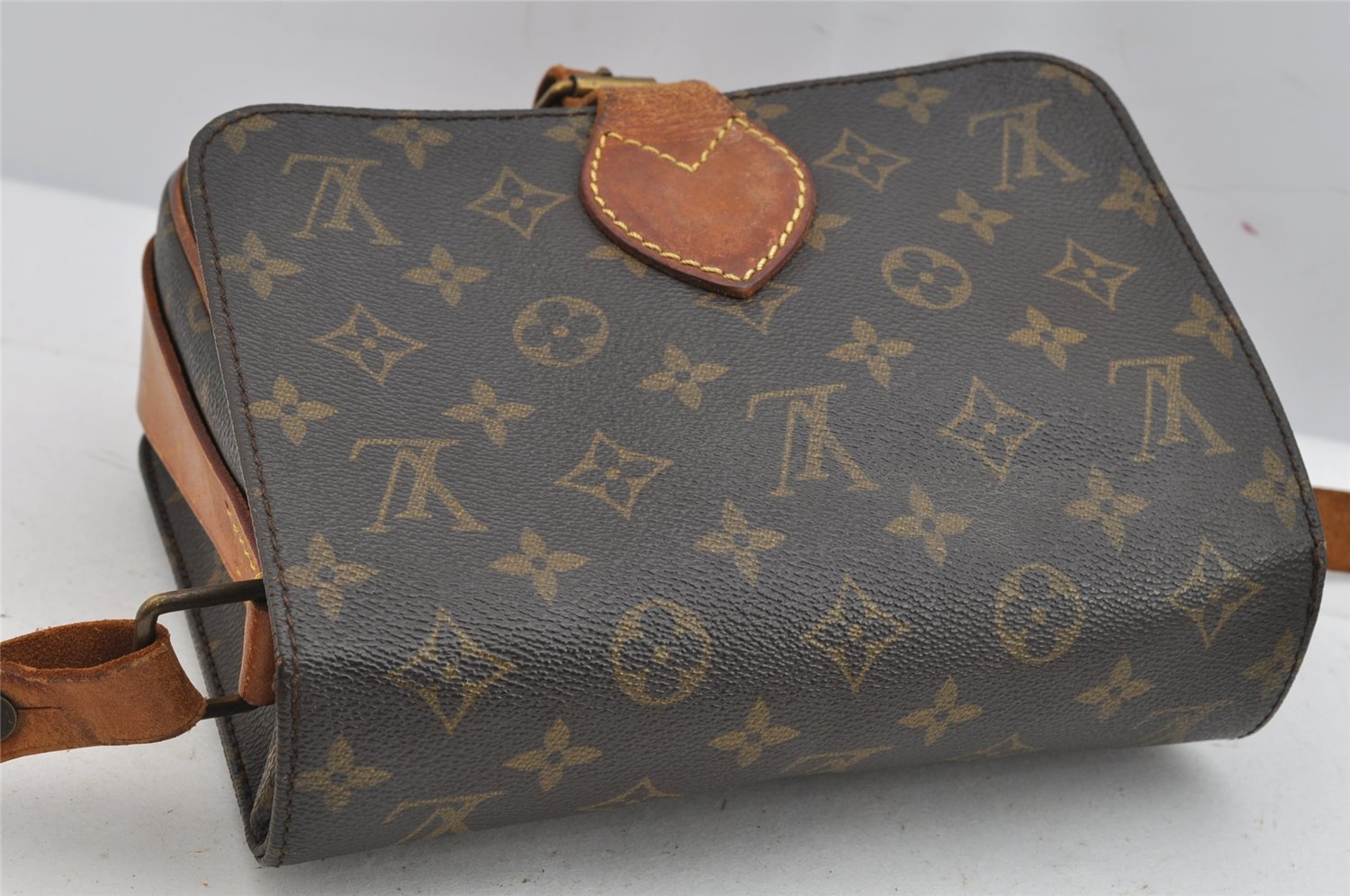 Authentic Louis Vuitton Monogram Cartouchiere MM M51253 Shoulder Cross Bag 9016J