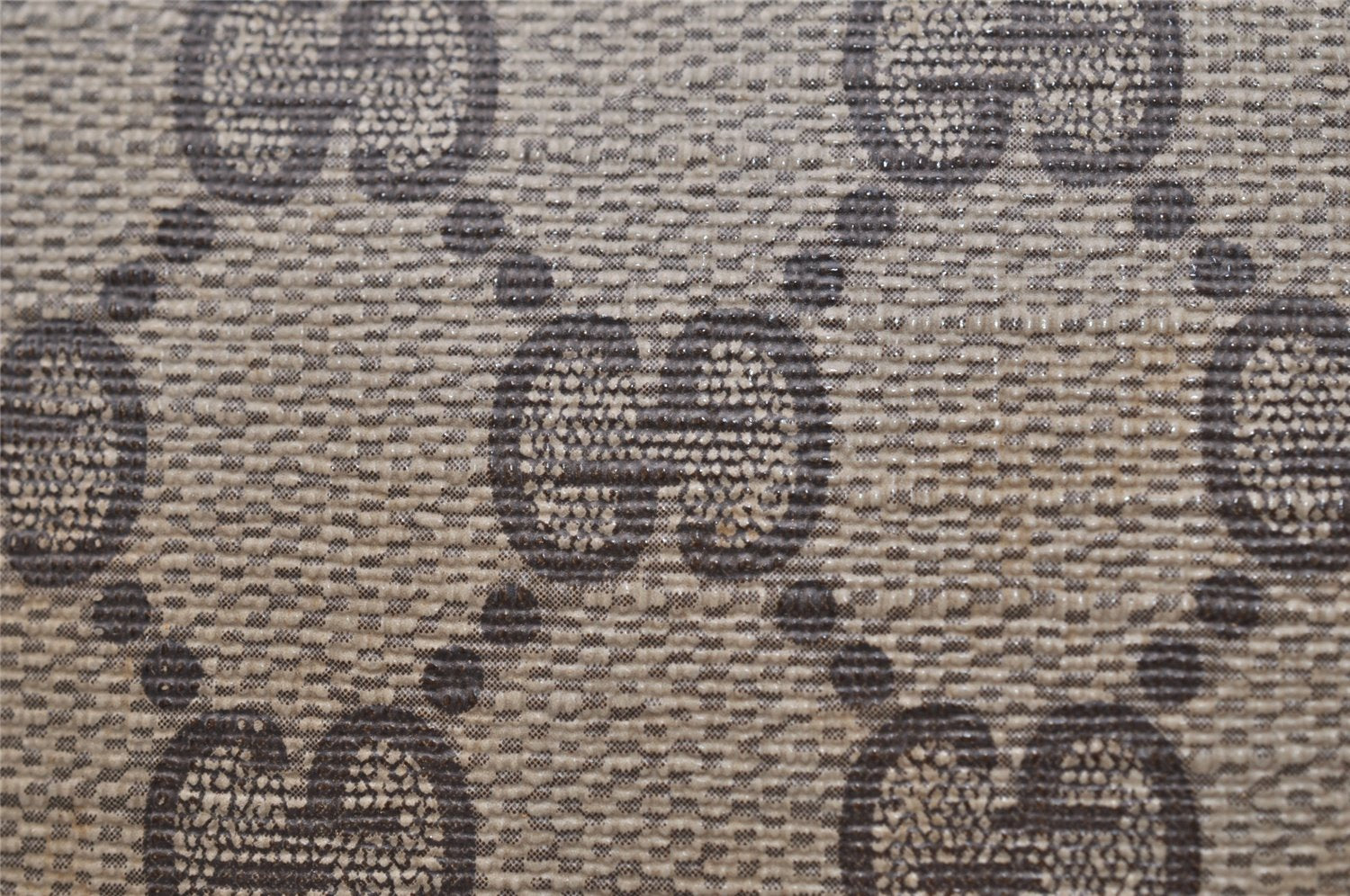 Authentic GUCCI Web Sherry Line 2Way Clutch Bag GG PVC Leather Brown Junk 9017I