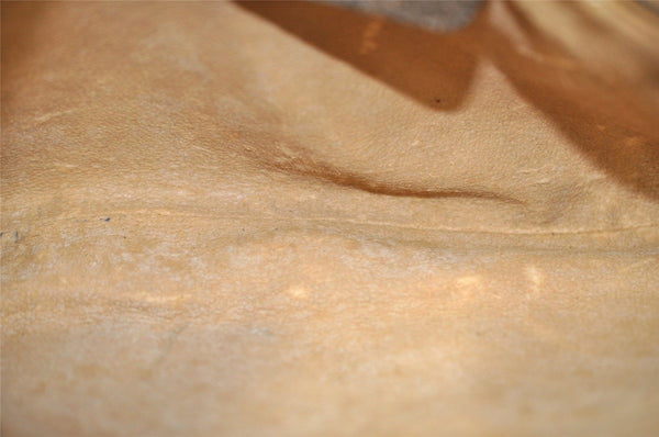 Authentic GUCCI Web Sherry Line 2Way Clutch Bag GG PVC Leather Brown Junk 9017I