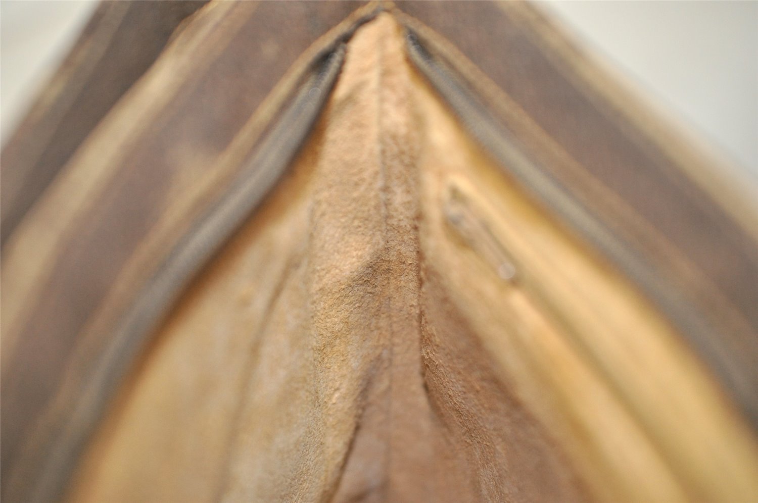 Authentic GUCCI Web Sherry Line 2Way Clutch Bag GG PVC Leather Brown Junk 9017I