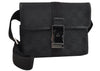 Authentic GUCCI Waist Body Bag Purse GG Canvas Leather 131236 Black 9018J