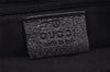 Authentic GUCCI Waist Body Bag Purse GG Canvas Leather 131236 Black 9018J