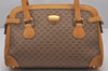 Authentic GUCCI Vintage Micro GG PVC Leather Hand Boston Bag Brown Junk 9020I