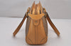 Authentic GUCCI Vintage Micro GG PVC Leather Hand Boston Bag Brown Junk 9020I
