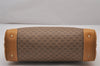 Authentic GUCCI Vintage Micro GG PVC Leather Hand Boston Bag Brown Junk 9020I