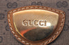 Authentic GUCCI Vintage Micro GG PVC Leather Hand Boston Bag Brown Junk 9020I