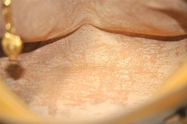 Authentic GUCCI Vintage Micro GG PVC Leather Hand Boston Bag Brown Junk 9020I