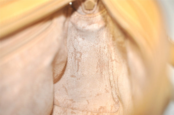 Authentic GUCCI Vintage Micro GG PVC Leather Hand Boston Bag Brown Junk 9020I