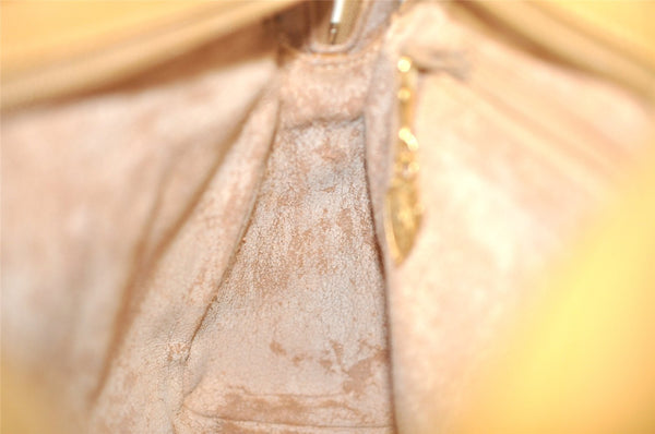 Authentic GUCCI Vintage Micro GG PVC Leather Hand Boston Bag Brown Junk 9020I