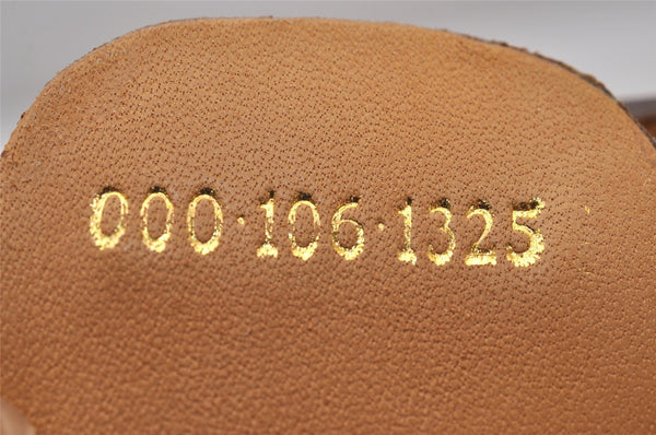 Authentic GUCCI Vintage Micro GG PVC Leather Hand Boston Bag Brown Junk 9020I