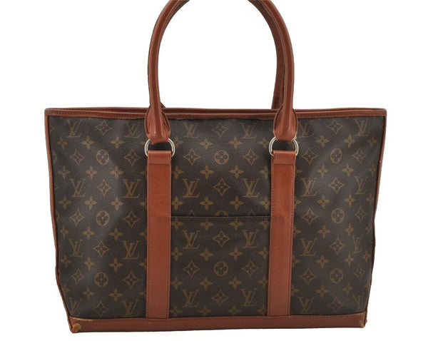 Auth Louis Vuitton Monogram Sac Weekend PM Vintage Tote Hand Bag M42425 LV 9022I